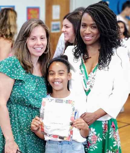 Ayanna Pressley with her step-daughter on her graduation day. daughter, step-mom, mother 